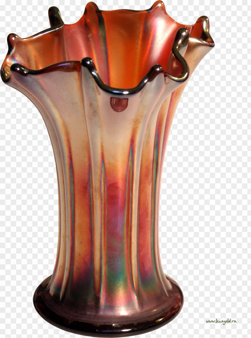 Vase Carnival Glass Fenton Art Company PNG