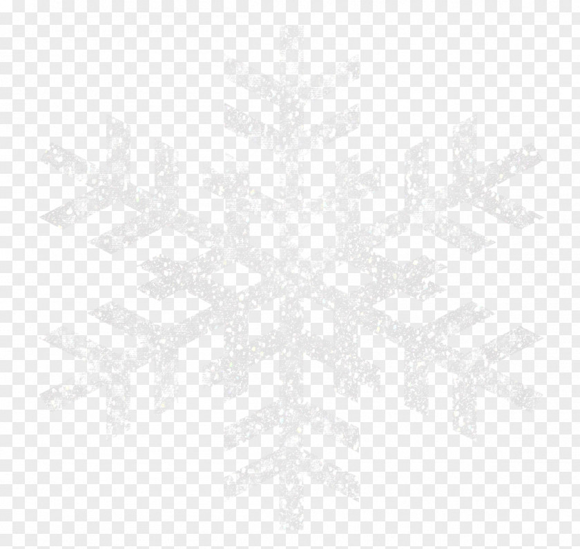 Shiny White Snowflake Black Angle Pattern PNG