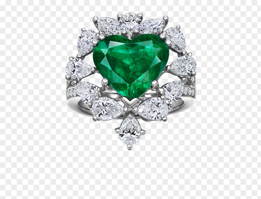 Emerald Ring Jewellery Diamond Gemstone PNG