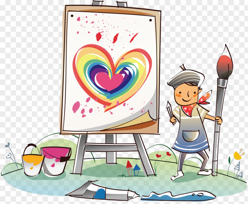 Painting Cartoonist Painter PNG