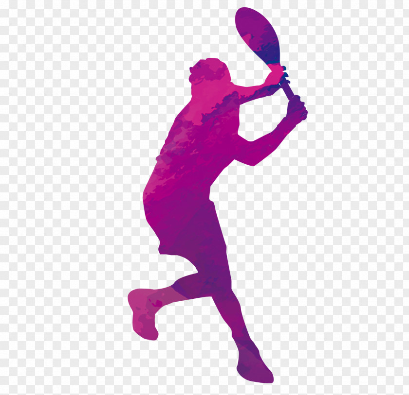 Silhouette Tennis Sport Forehand Clip Art PNG