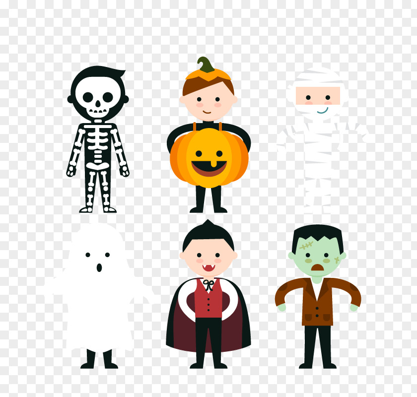 Vector Halloween Costume Child PNG