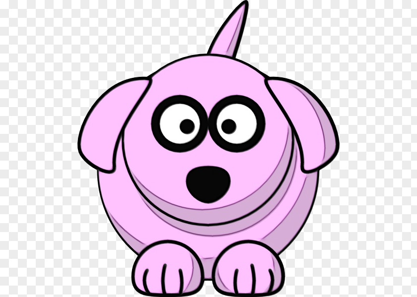 Magenta Smile Dog Puppy Drawing Pet Line Art PNG