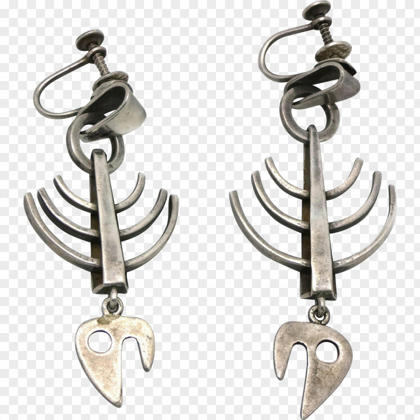 Silver Earring Body Jewellery PNG