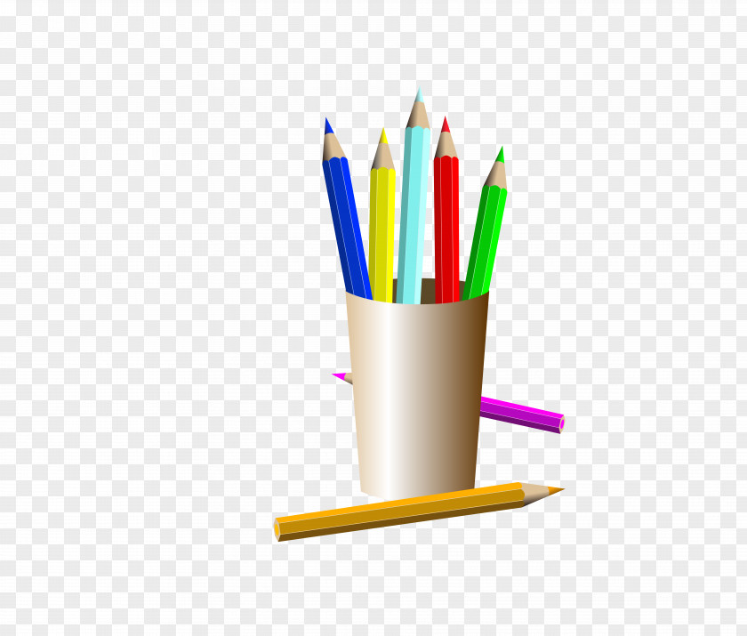 Filled With Color Pencil Pen Artist Drawing Easel Clip Art PNG