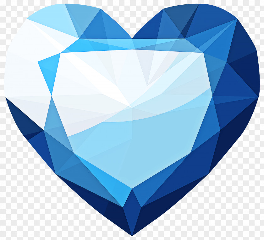 Logo Electric Blue Heart Cobalt Azure Aqua PNG