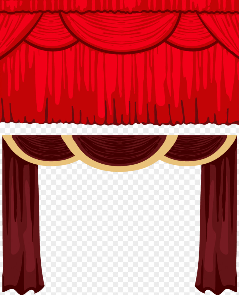 Wine Red Theater Curtain Drapes And Stage Curtains Theatre PNG