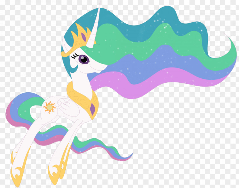 Celestia Magic Princess Pony Color Drawing Clip Art PNG