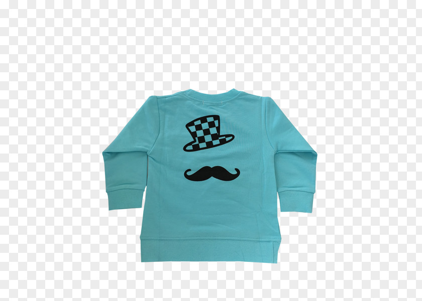 Milk Moustache Sleeve T-shirt Bluza Font Turquoise PNG