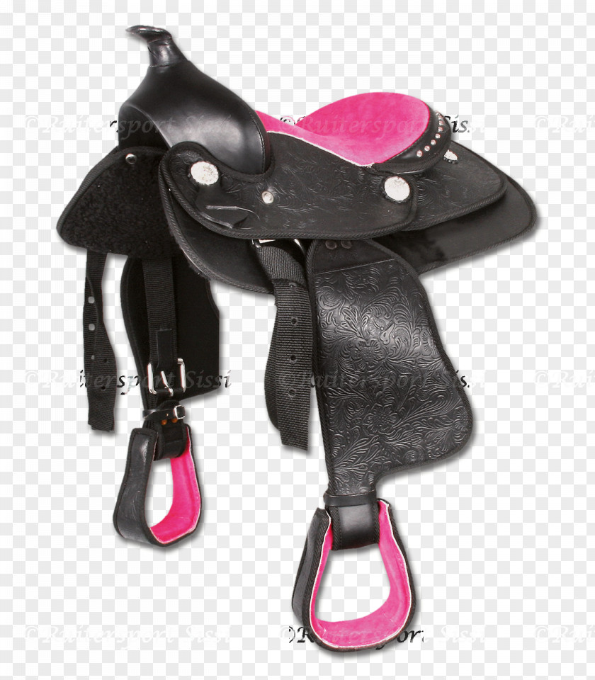Pink Stallion Horse Western Saddle Girth Equestrian PNG