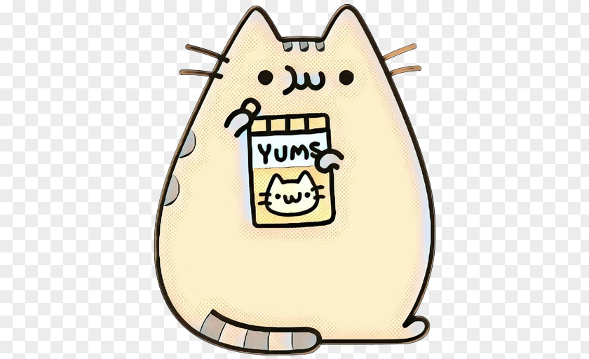 Pusheen Sticker The Grinning One Fade To Black PNG