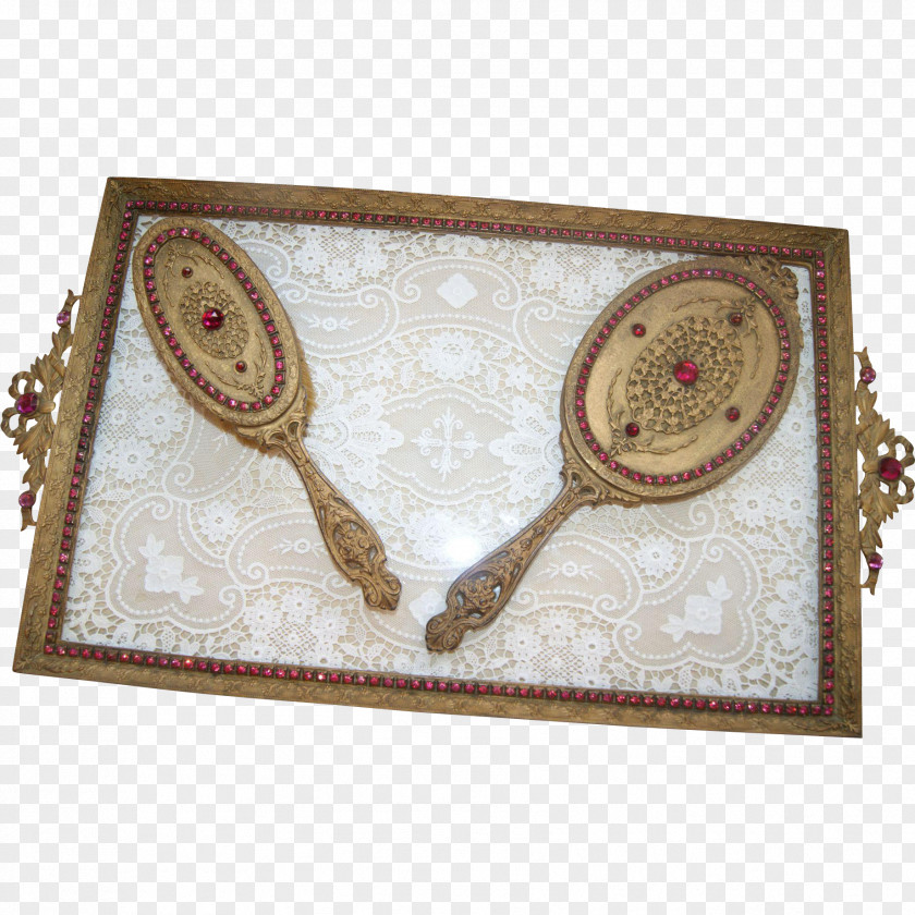 Vanity Place Mats Rectangle Brown PNG
