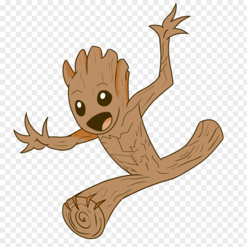 Deer Groot Cartoon Illustration Clip Art PNG