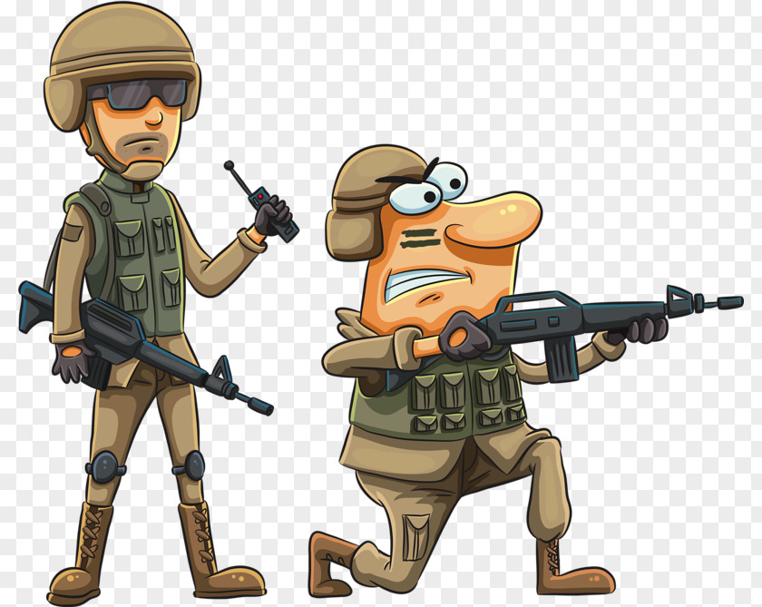Executive With Soldiers Soldier Army Cartoon Military Clip Art PNG