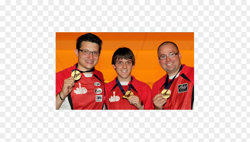 Bowling Championship T-shirt Gold Medal PNG