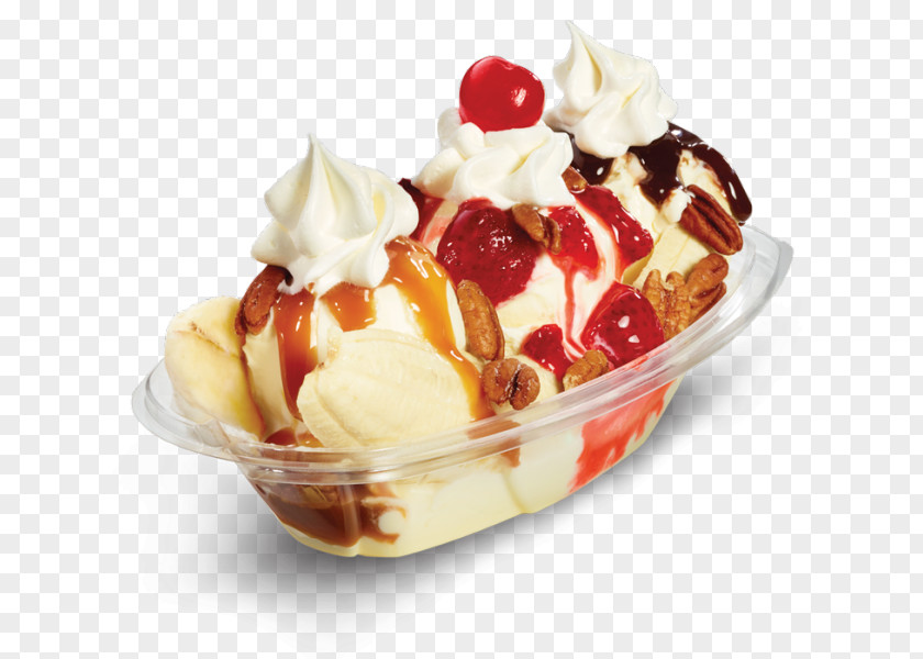 Desserts Ice Cream Banana Split Sundae PNG