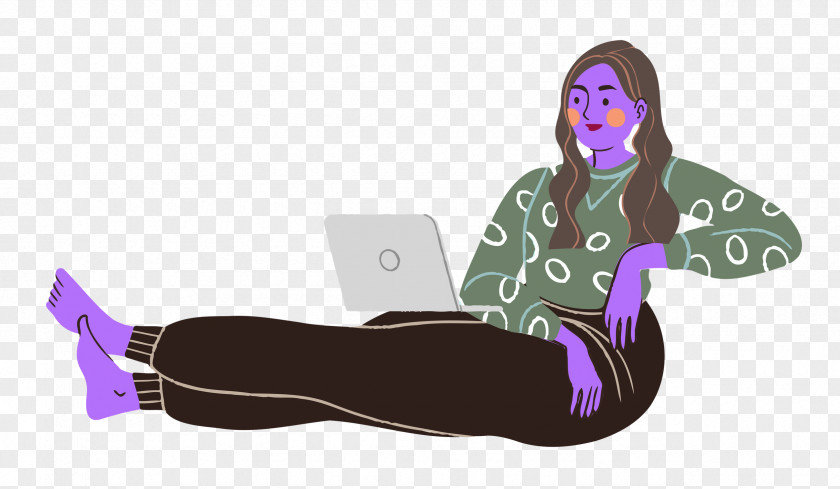 Relaxing Lady Woman PNG