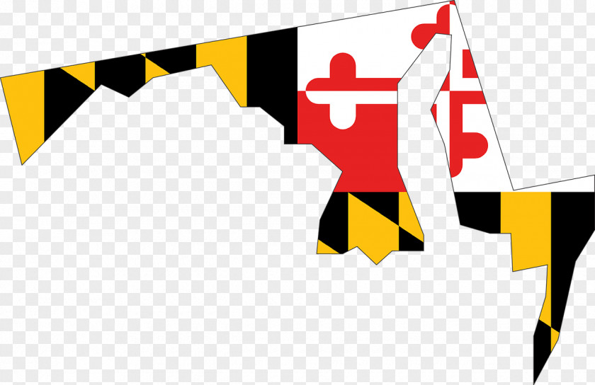 Usa Flag Of Maryland Map PNG