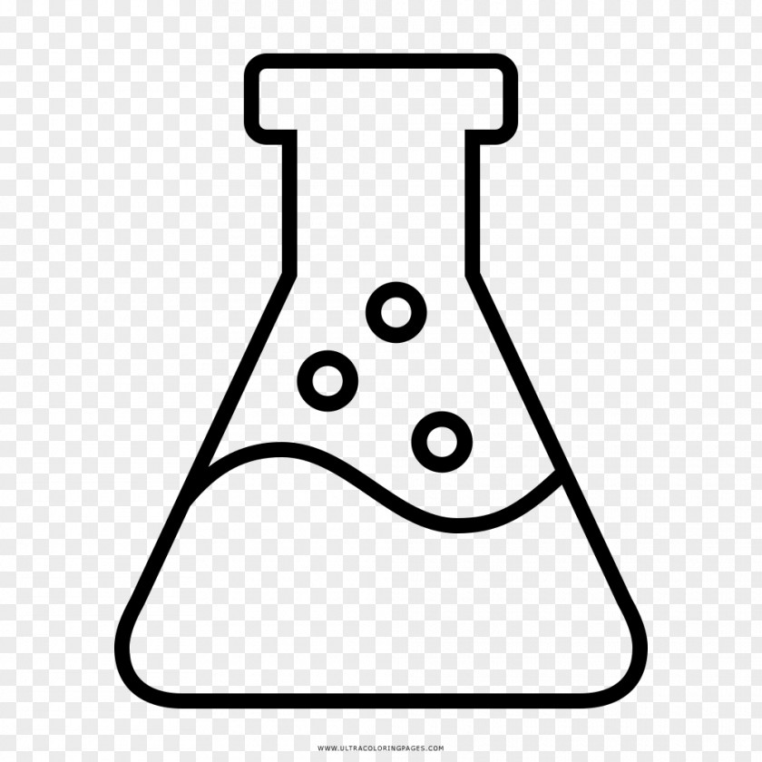 Erlenmeyer Chemistry Drawing Laboratory Coloring Book Flask PNG