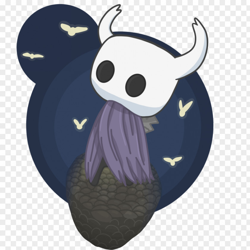 Hollow Knight Cartoon Illustration Purple Legendary Creature PNG