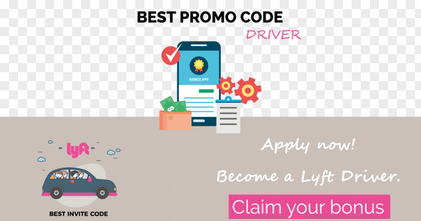 Promoção Lyft Promotion Brand Driver Code PNG