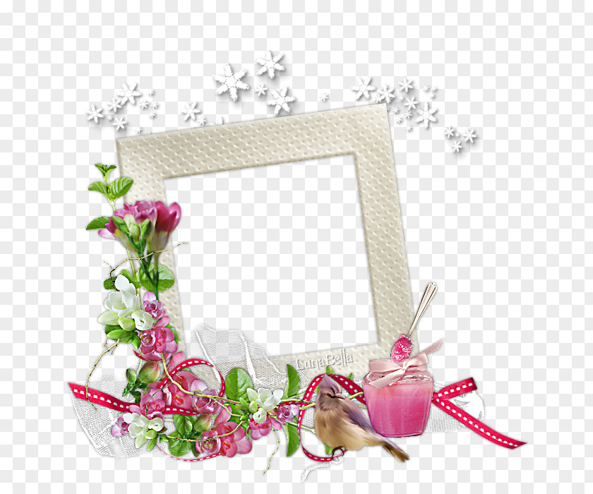 Cef Picture Frames Floral Design Pink M PNG
