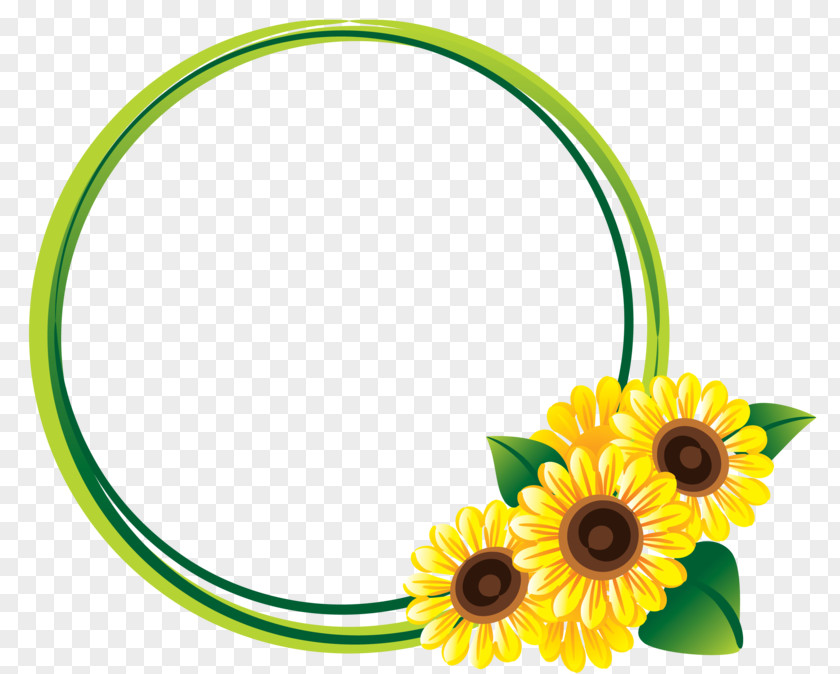 Sunflower Frame Clip Art Vector Graphics Image Openclipart PNG