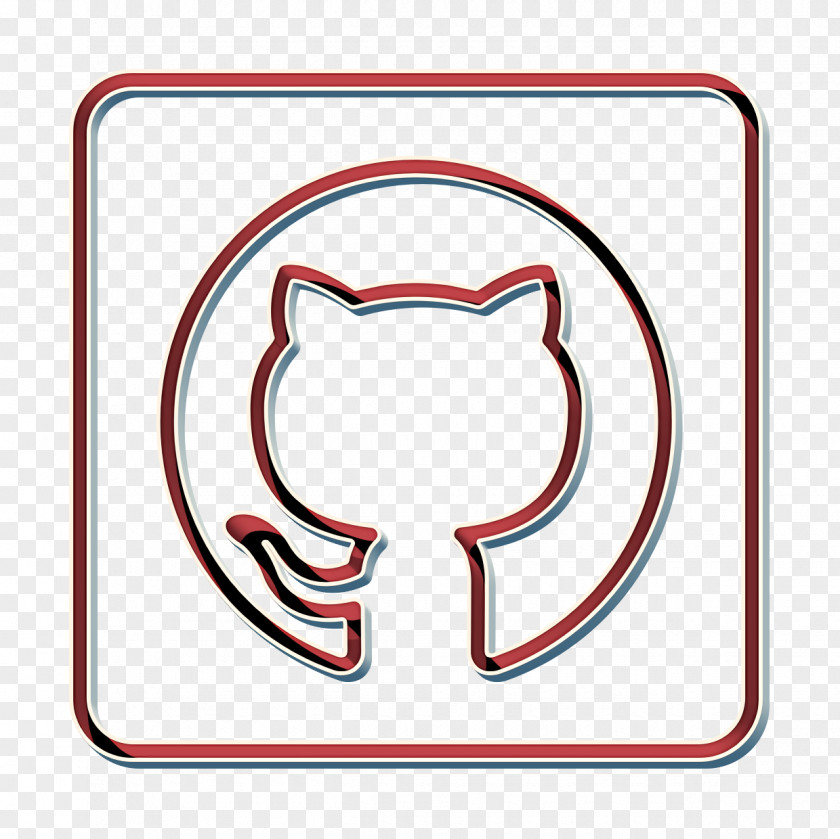 Symbol Line Art Github Icon Logo Social PNG