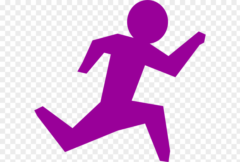 Purple People Cliparts Running Person Clip Art PNG