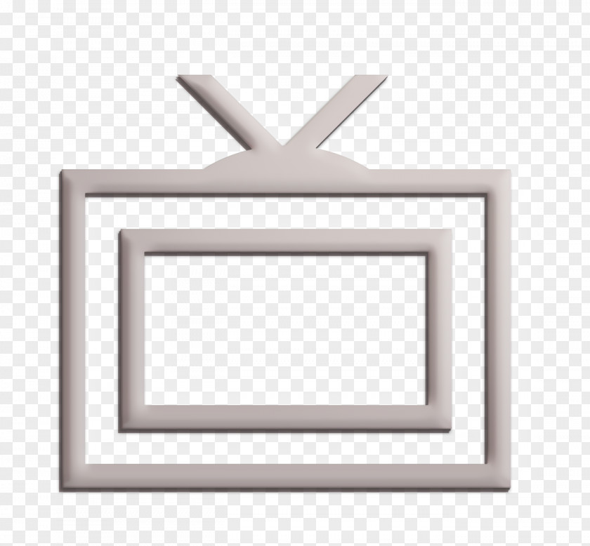 Rectangle Picture Frame Cable Icon Media Television PNG