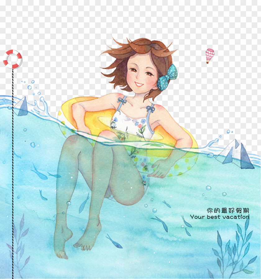 Swimming Training Admissions Poster Illustration PNG