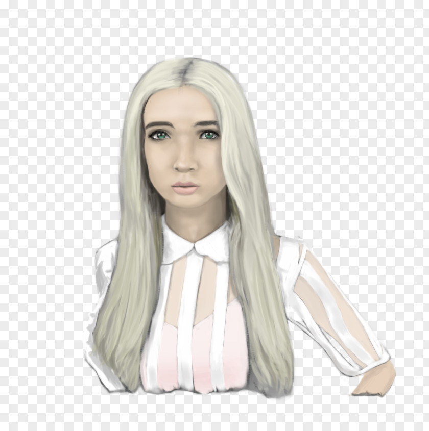 The Duchess Who Wasnt Day Poppy Wig Long Hair Blond PNG