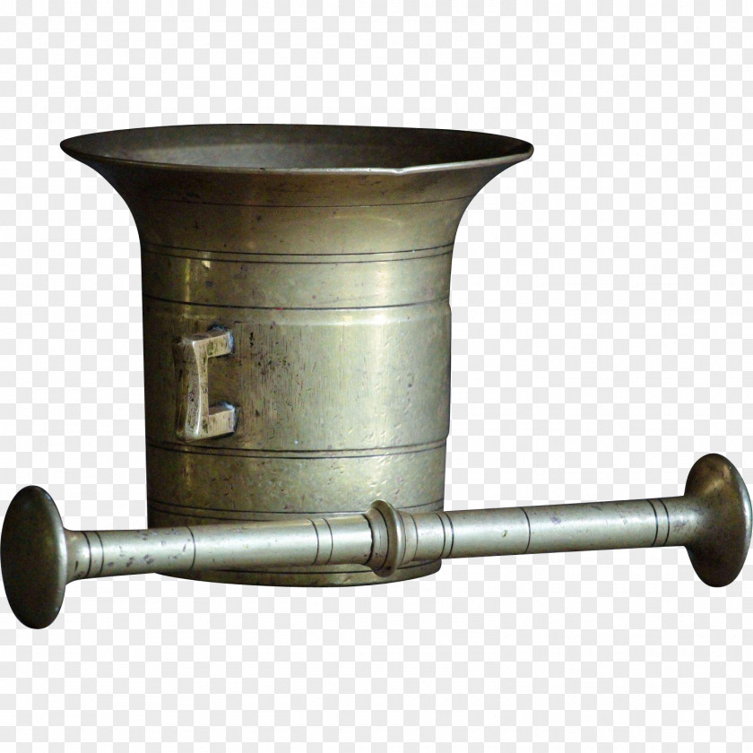 Brass Mortar And Pestle Instruments Antique PNG