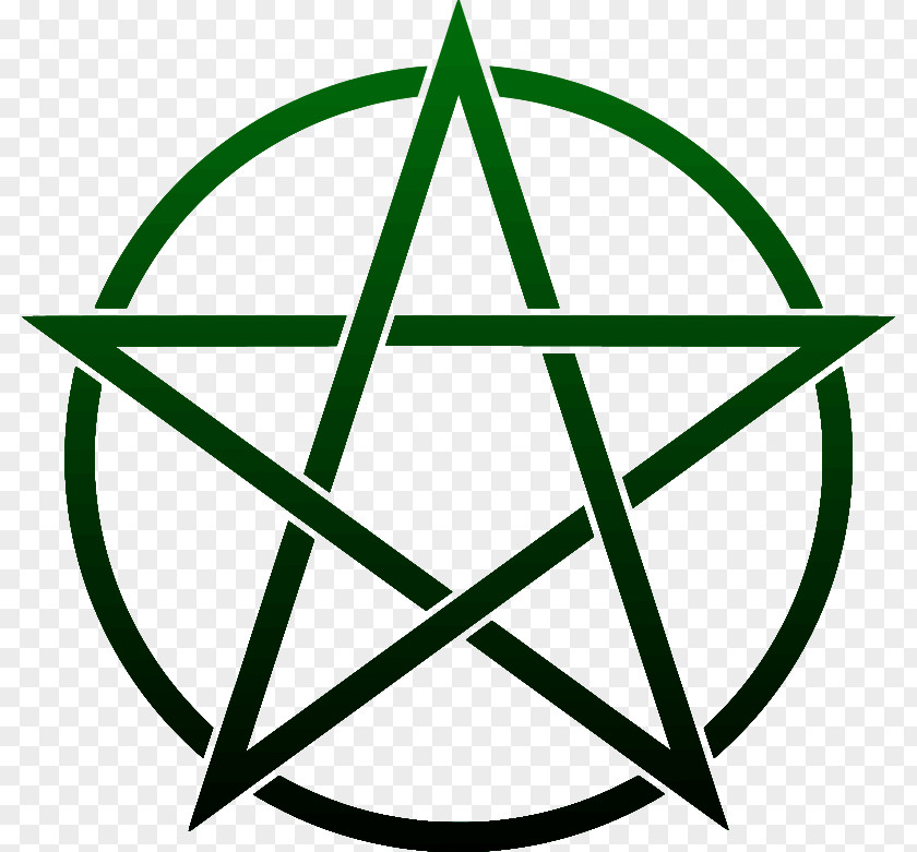 Dark Green Pentagram Pentacle Symbol Clip Art PNG
