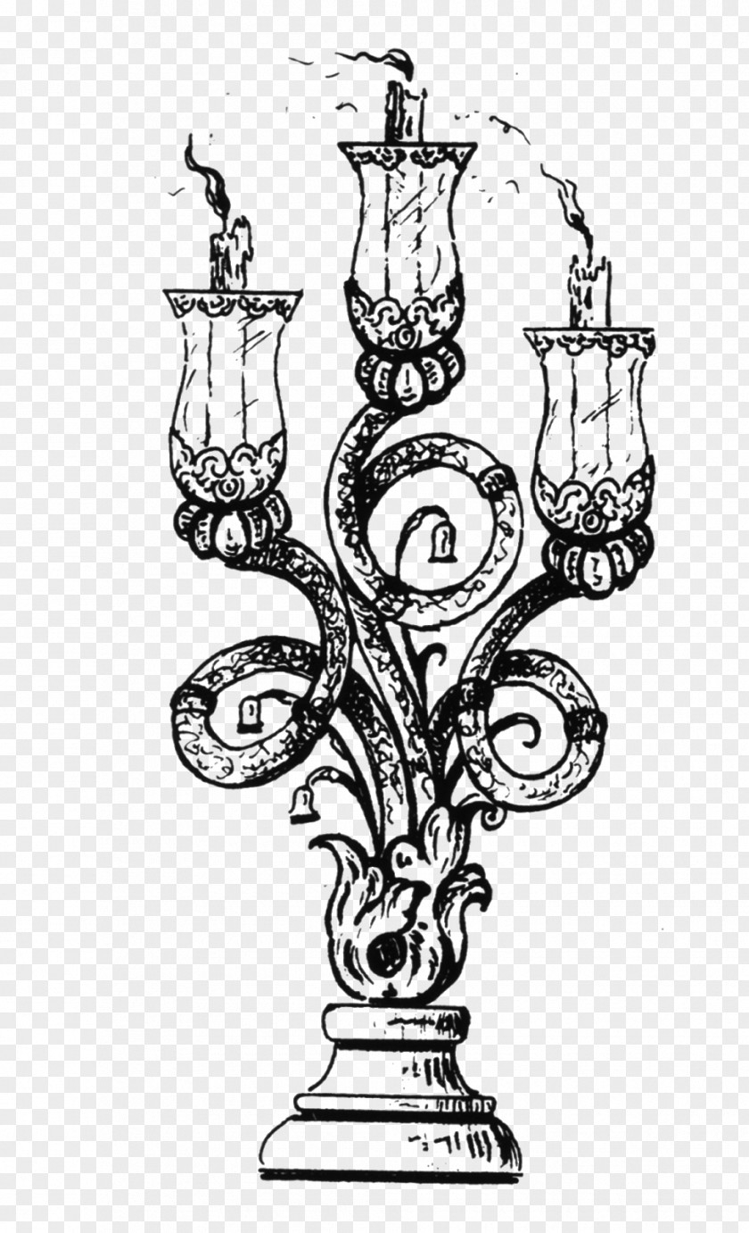 Hermandad Del Calvario Line Art Candlestick Sketch PNG