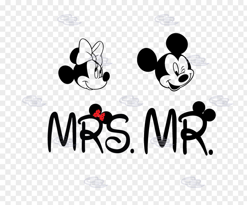 Just Married Mickey Mouse Minnie T-shirt Mrs. Mr. PNG