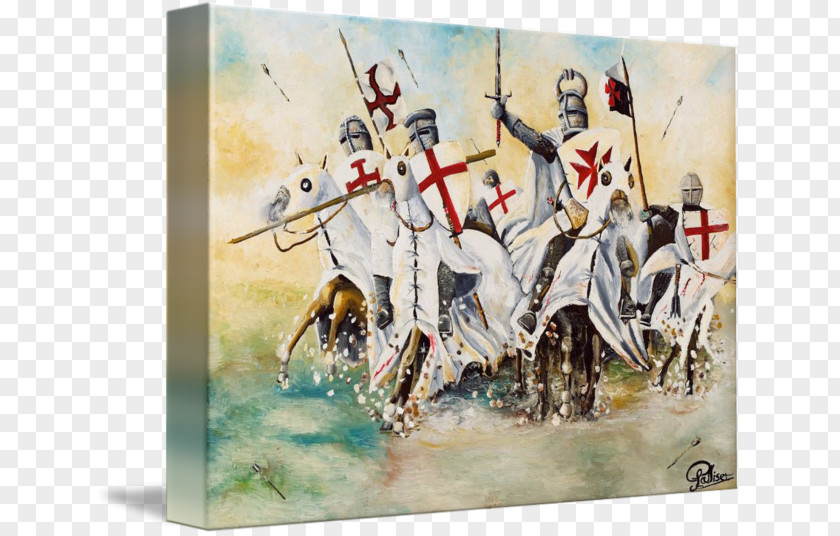 Painting Oil Knights Templar Art PNG