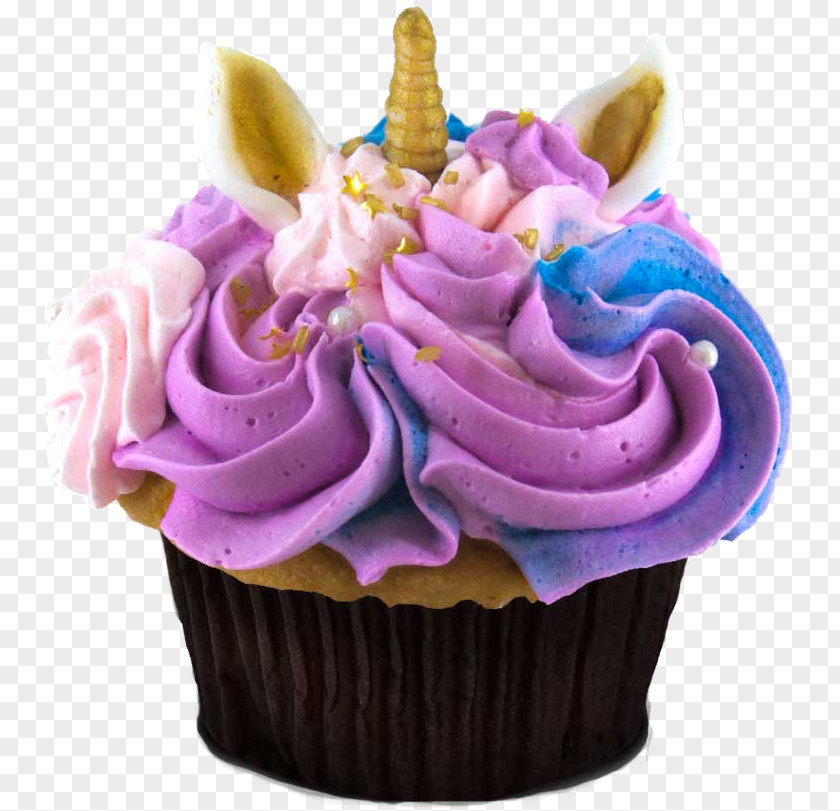 Unicorn Cupcake Muffin Cake Decorating Buttercream PNG