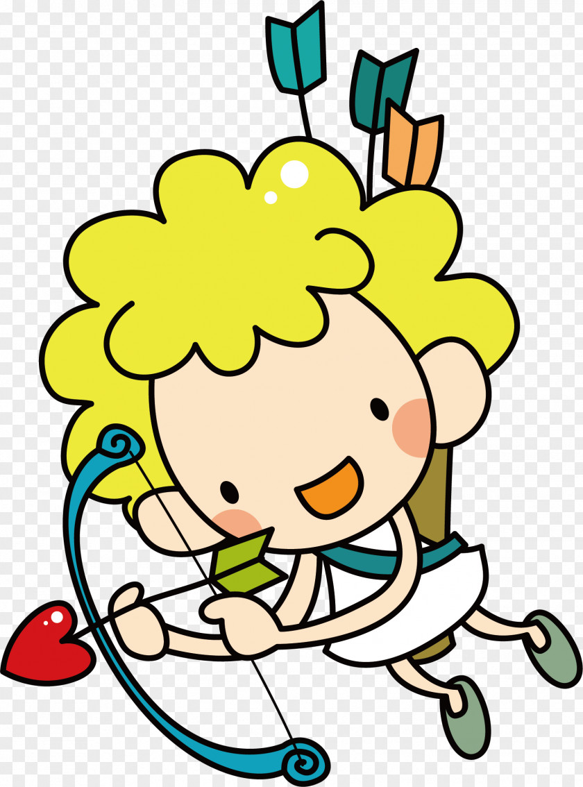 Archery Boy Vector Illustration Euclidean Drawing PNG