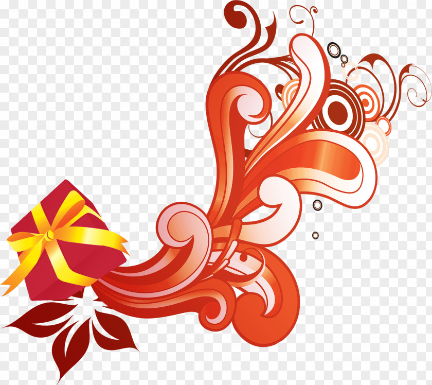 Gift Box Fireworks Decorative Elements Festival Gratis PNG