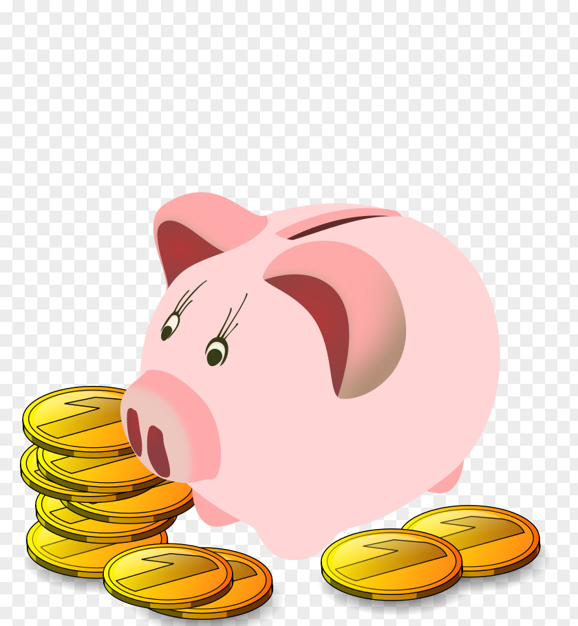 Piggy Bank Coin Clip Art PNG