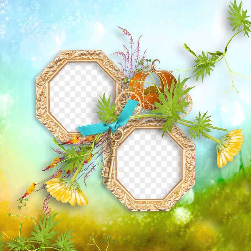 Creative Flower Frame Picture Icon PNG