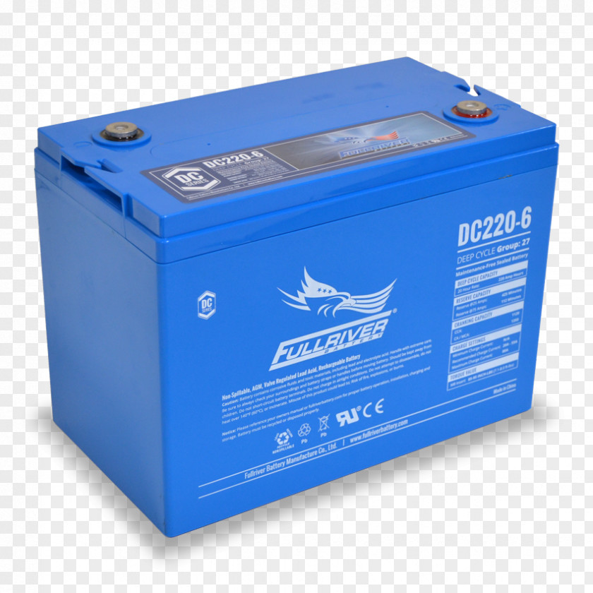 Deep Cycle Battery Deep-cycle VRLA Fullriver DC105-12 AGM Sealed 12V 105Ah Electric DC224-6 6V 224Ah PNG