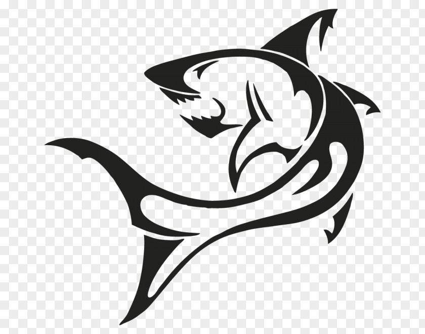 Shark Tattoo Flash Tribe PNG