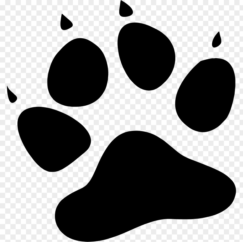 Cat Tiger Paw Stencil Clip Art PNG