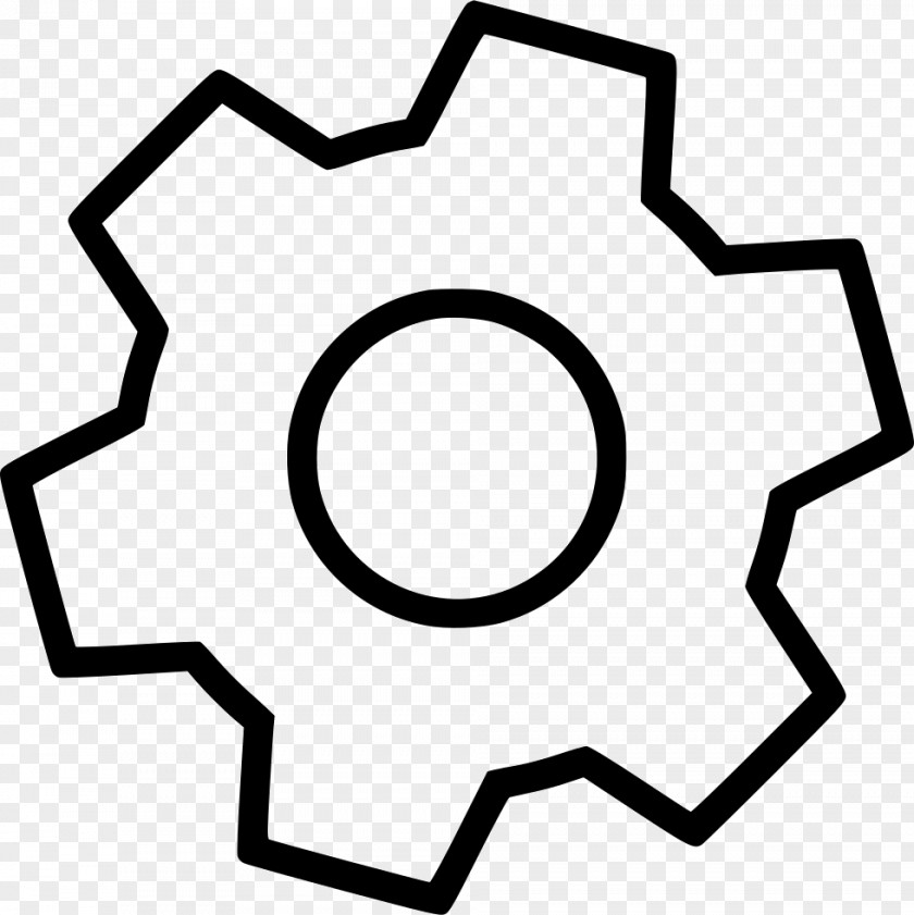Gear Icon White Clip Art Image PNG