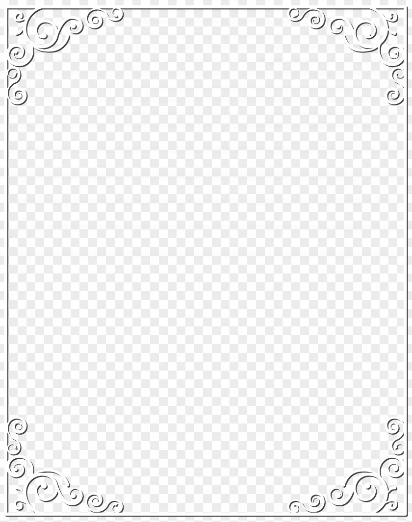 White Border Frame Clip Art Image Black And Point Angle Pattern PNG