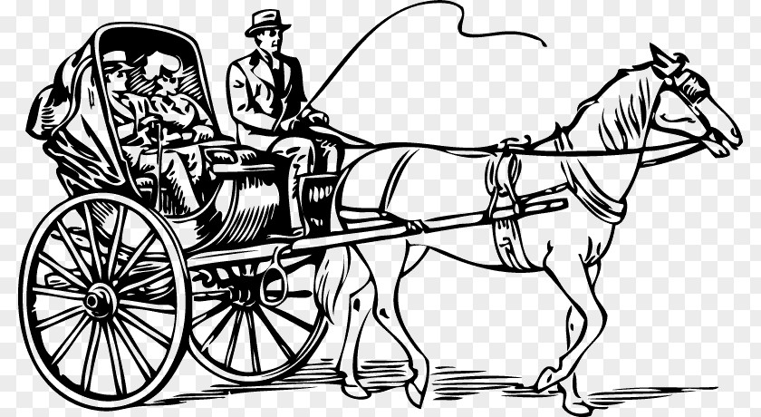 Car Carriage Horse Cart Drawing PNG
