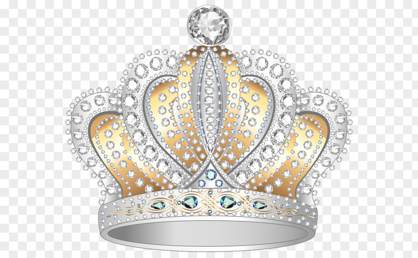 Hand-painted Silver Diamond Crown PNG silver diamond crown clipart PNG