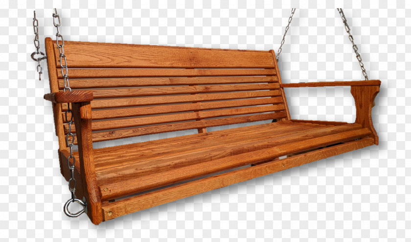 Wood Swing Bench Furniture Oak PNG
